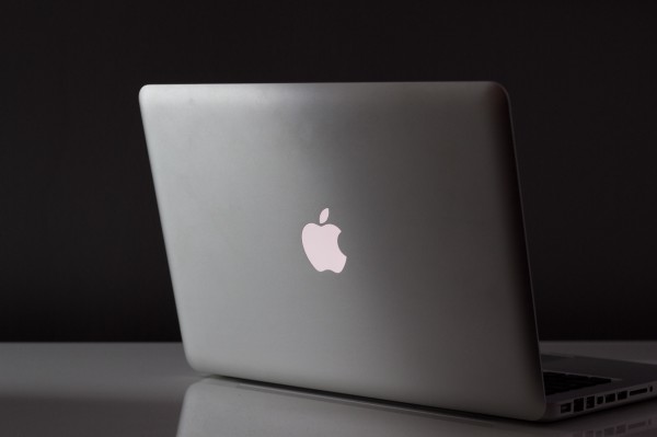 Macbook in a dark room