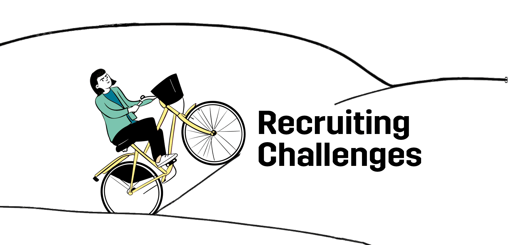 recruiting-challenges-illustration-woman-cycling-upphill