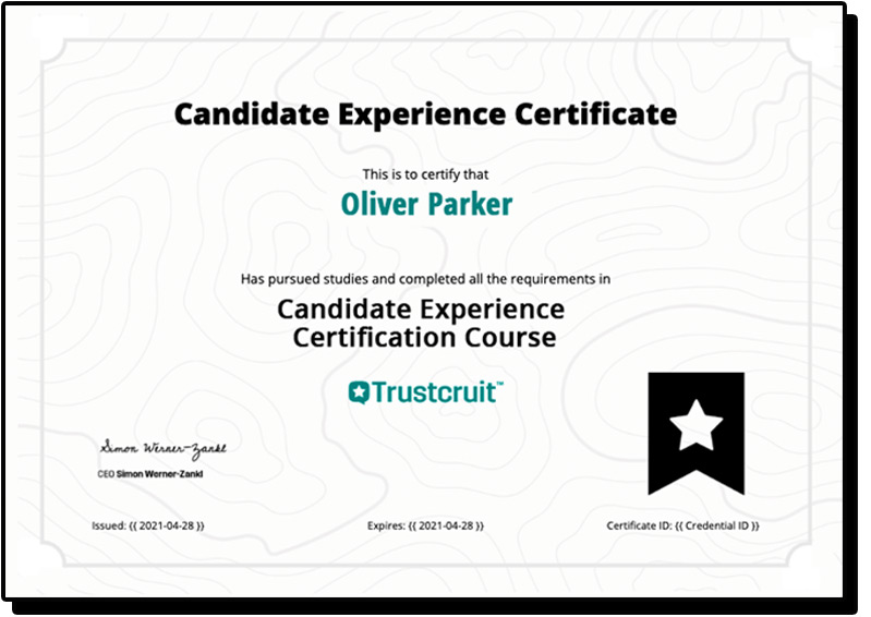 Candidate Experience Certificate Example